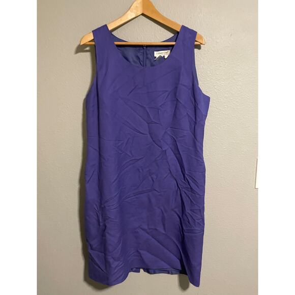 Coldwater Creek Womens Dress Size 16 Purple Linen Rayon Sleeveless Lagenlook - Picture 1 of 8